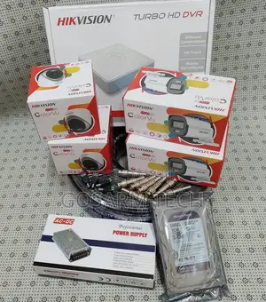 Hikvision CCTV Complete Set Kit, 4 CCTV Full Color Cameras Dome/Bullet