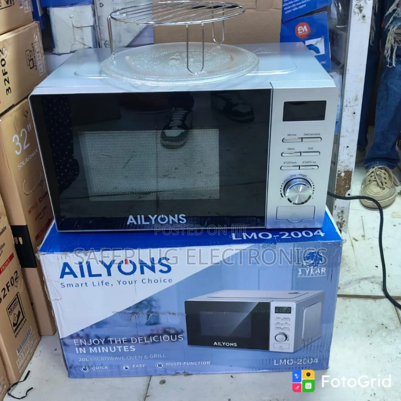Ailyons 20L Microwave Oven With Grill – 2-in-1 Kitchen Appliance