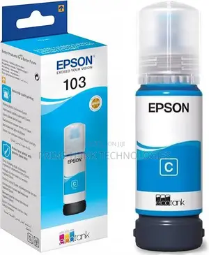 Original Epson 103 Cyan Ink Bottled