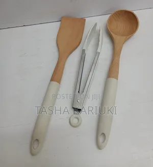 3 PCS Wooden Serving Spoon Alph