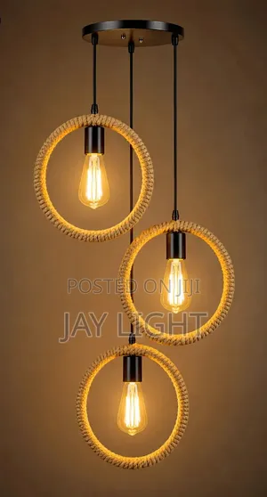 Hand Woven Natural Rope Chandeliers Bedroom Lampshade Lighting Fixture