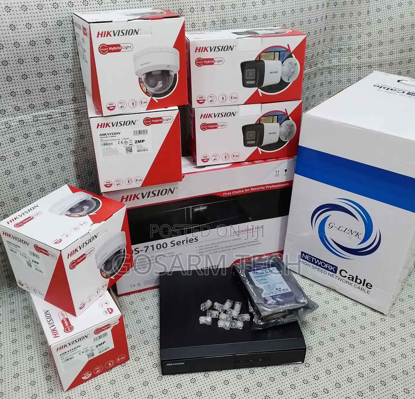 Eight 8Channel NVR Hikvision 2MP IP CCTV Cameras Complete System Kit