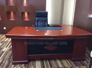 Office Desk; Executvive Mahogany L-Shaped 1800mm Office Desk