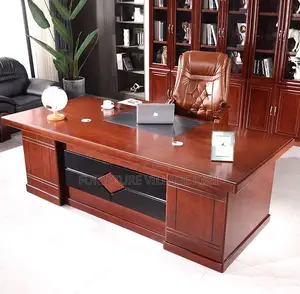 Office Desk; Executvive Mahogany L-Shaped 1800mm Office Desk