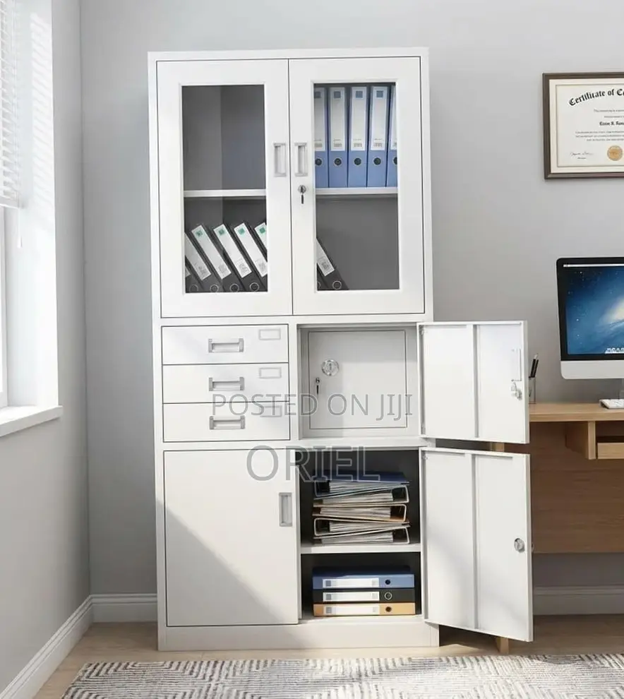 Office Cabinet : Metallic Storage Safe With Safe