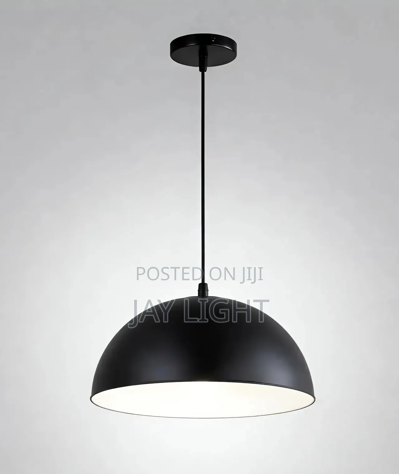 Pendant Light E27 Black Metal Shade Warm White Hanging for Dining Room