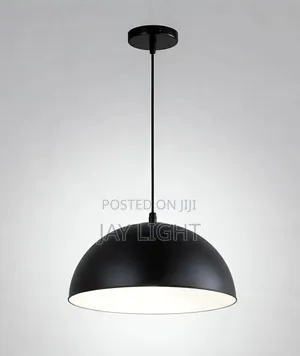 Pendant Light E27 Black Metal Shade Warm White Hanging for Dining Room
