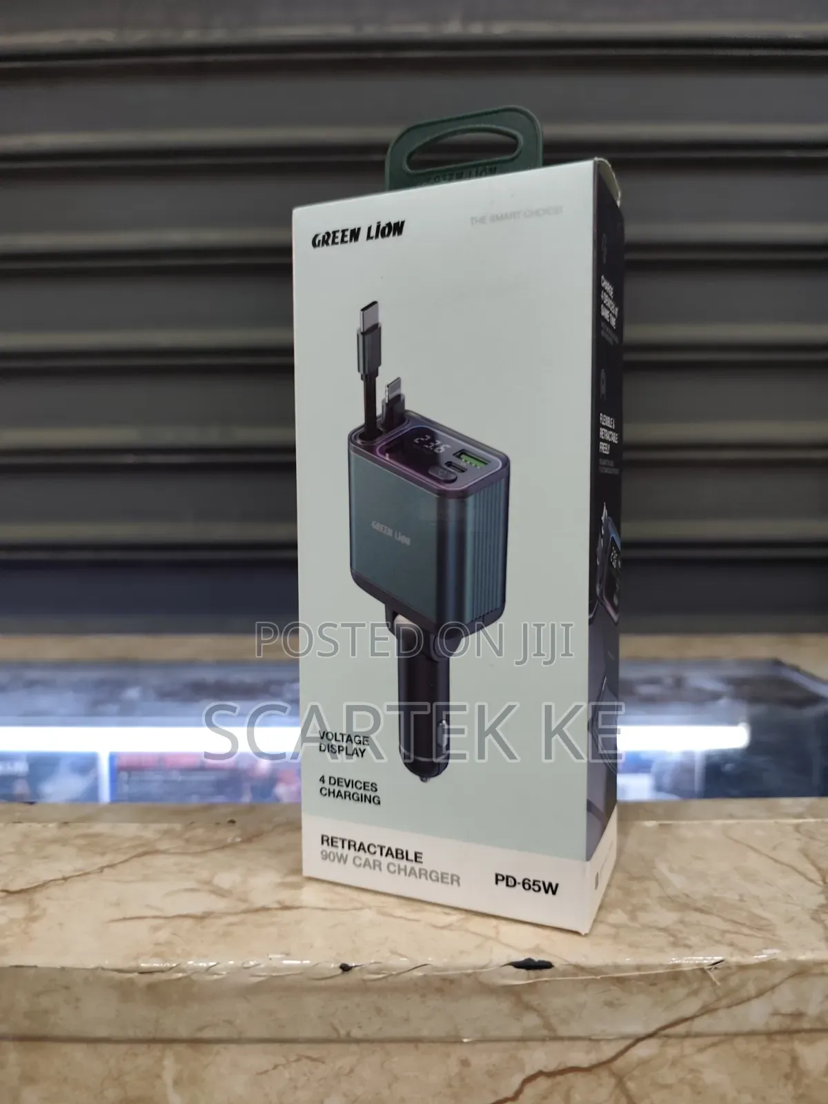 Green Lion Retractable 90W Car Charger