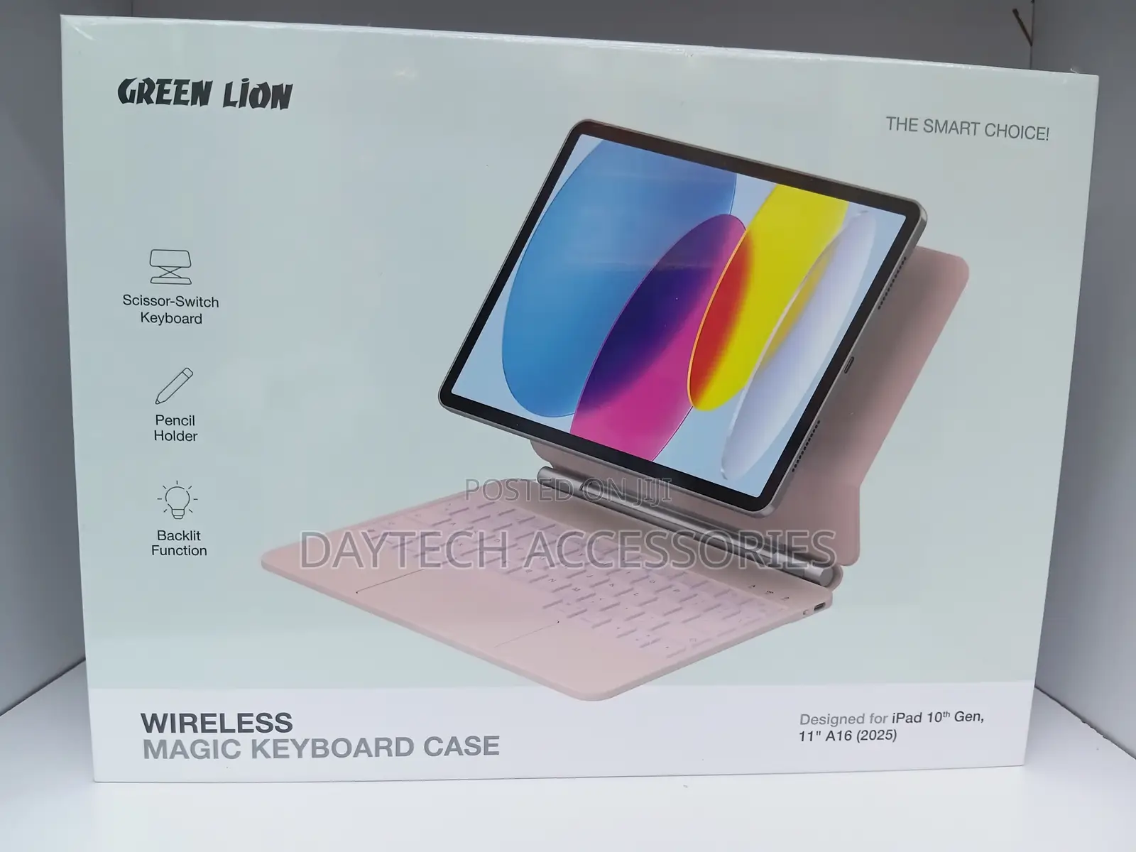 Green Lion Wireless Magic Keyboard Case for iPad 10th Generation.