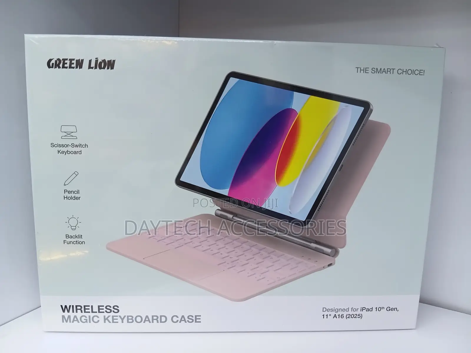Green Lion Wireless Magic Keyboard Case for iPad 10th Generation.