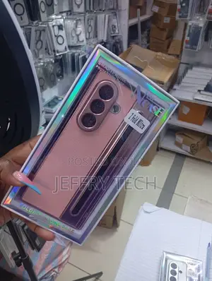 Pink Faux-Leather Folding Phone Case "Z Fold 6/Ultra
