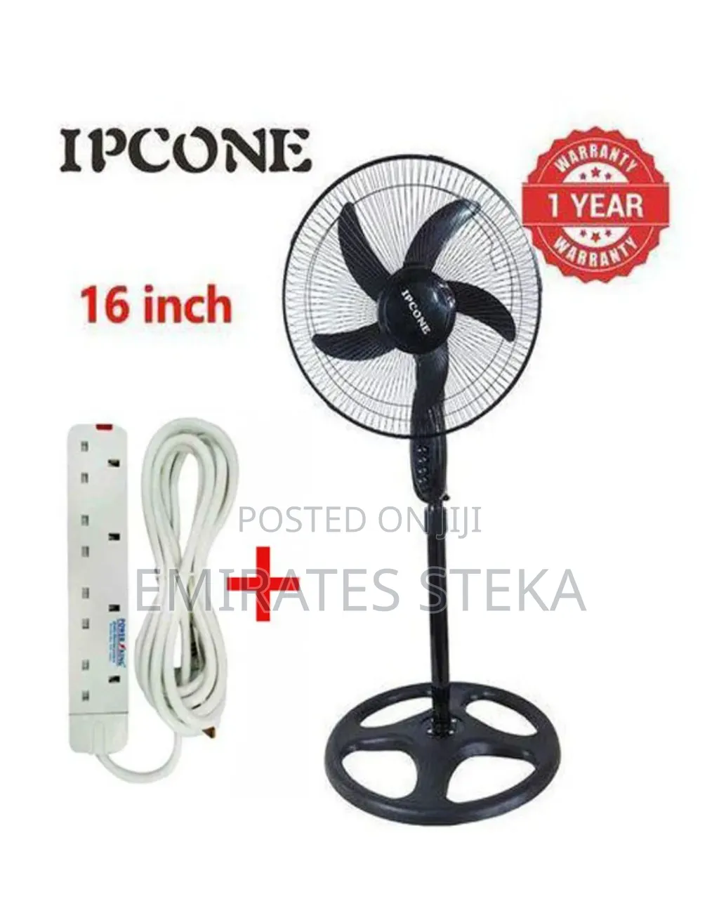 Ipcone Powerful Free Standing Fan 16 Inch