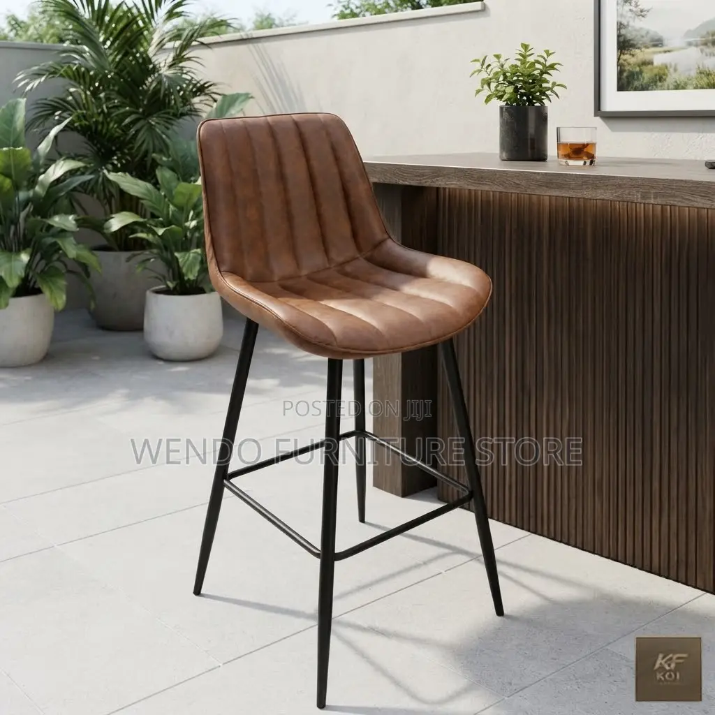 Barstool; Non Swivel Leather Home Kitchen Barstools