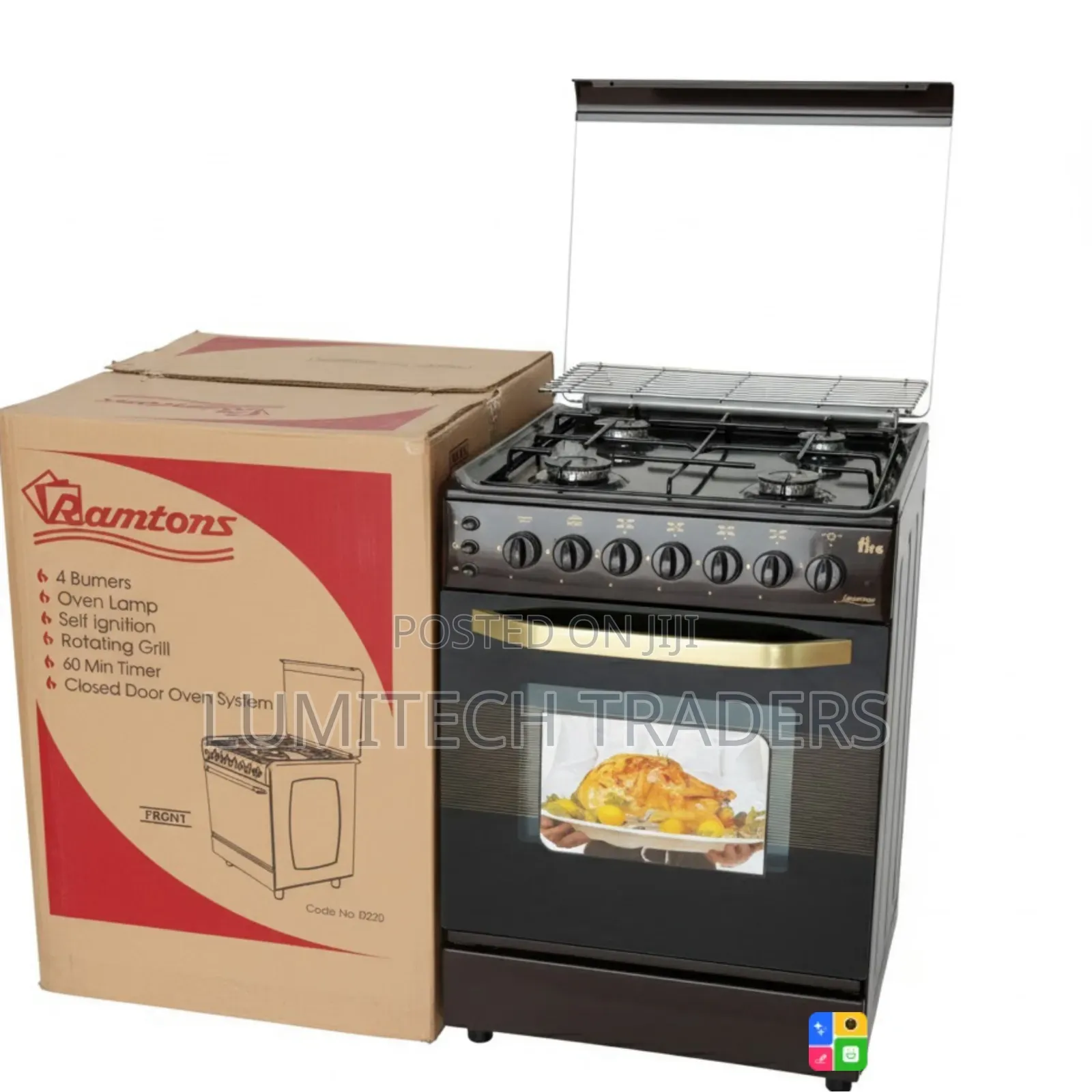 55*60 Ramtons Standing Cooker Full Gas