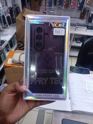 Purple Folding Phone Protection Case in Packaging for the Fold 7