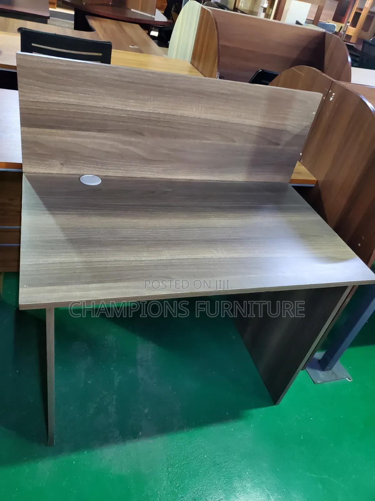 Single Person Desk With Back Privacy Panel