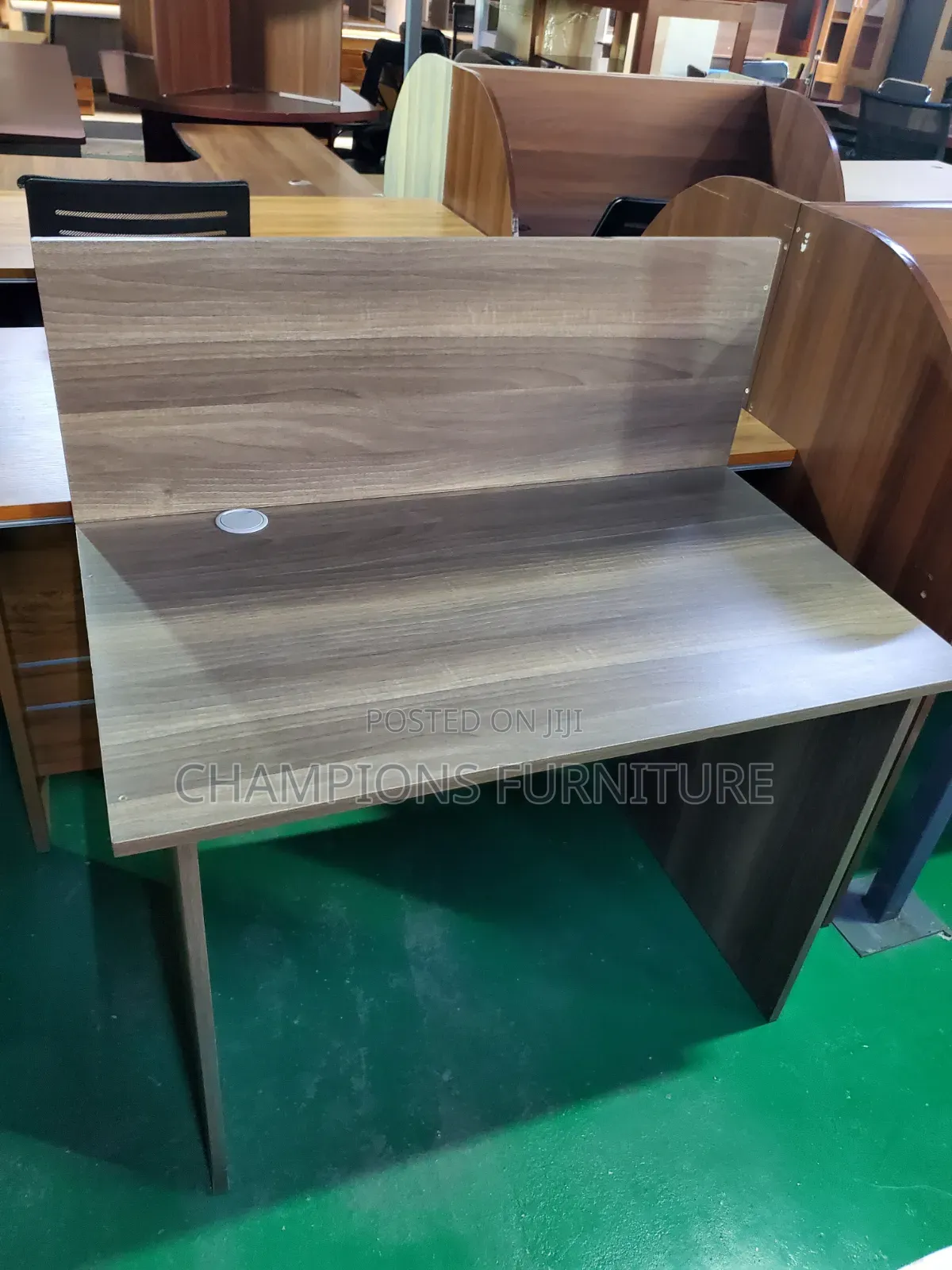Single Person Desk With Back Privacy Panel