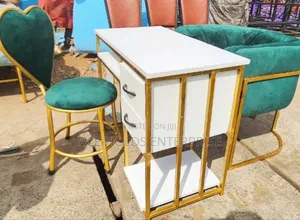Commercial Salon Nail Table With Drawers - Comfortable Seats