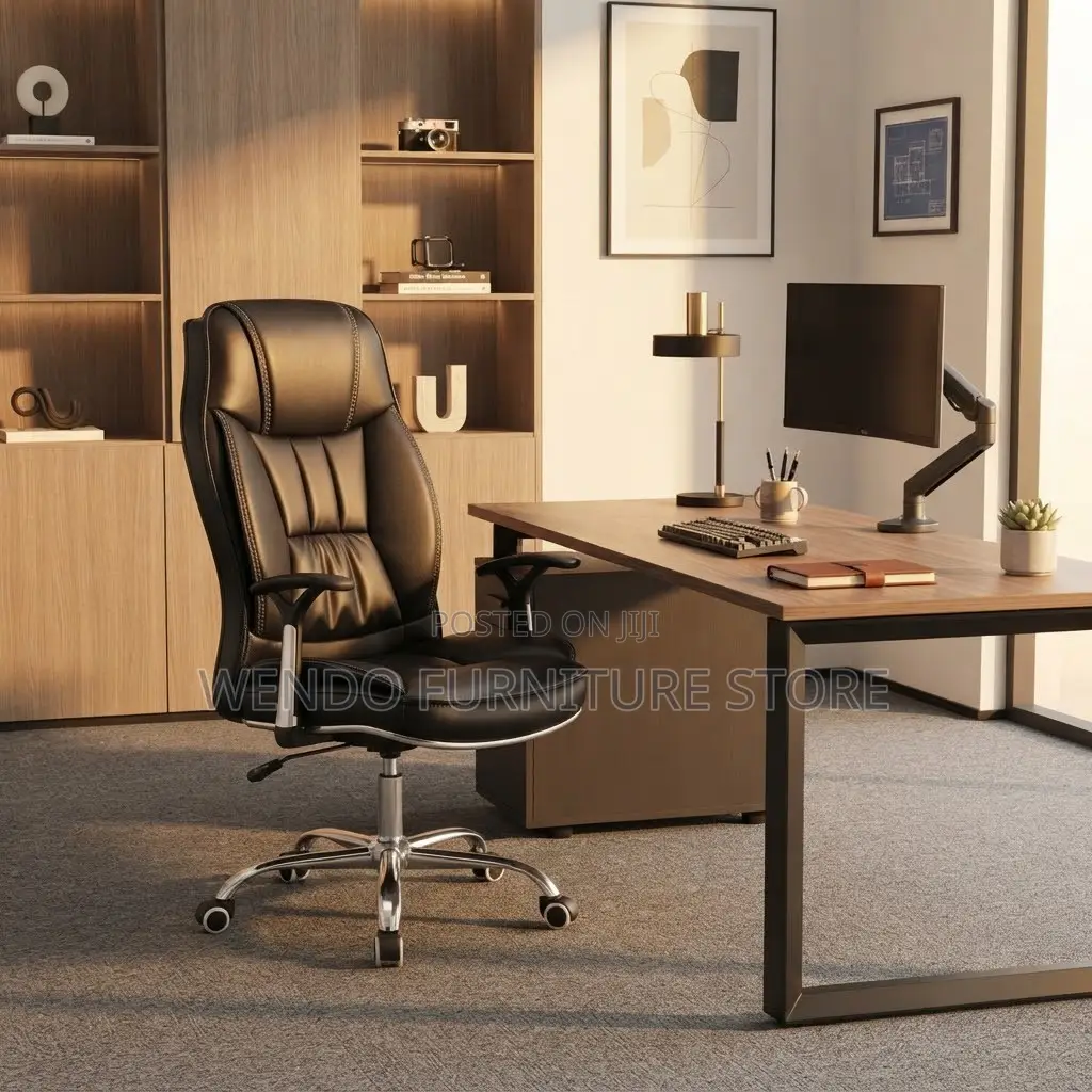 Office Chairs; High Recliner Backrest Office Leather Chairs