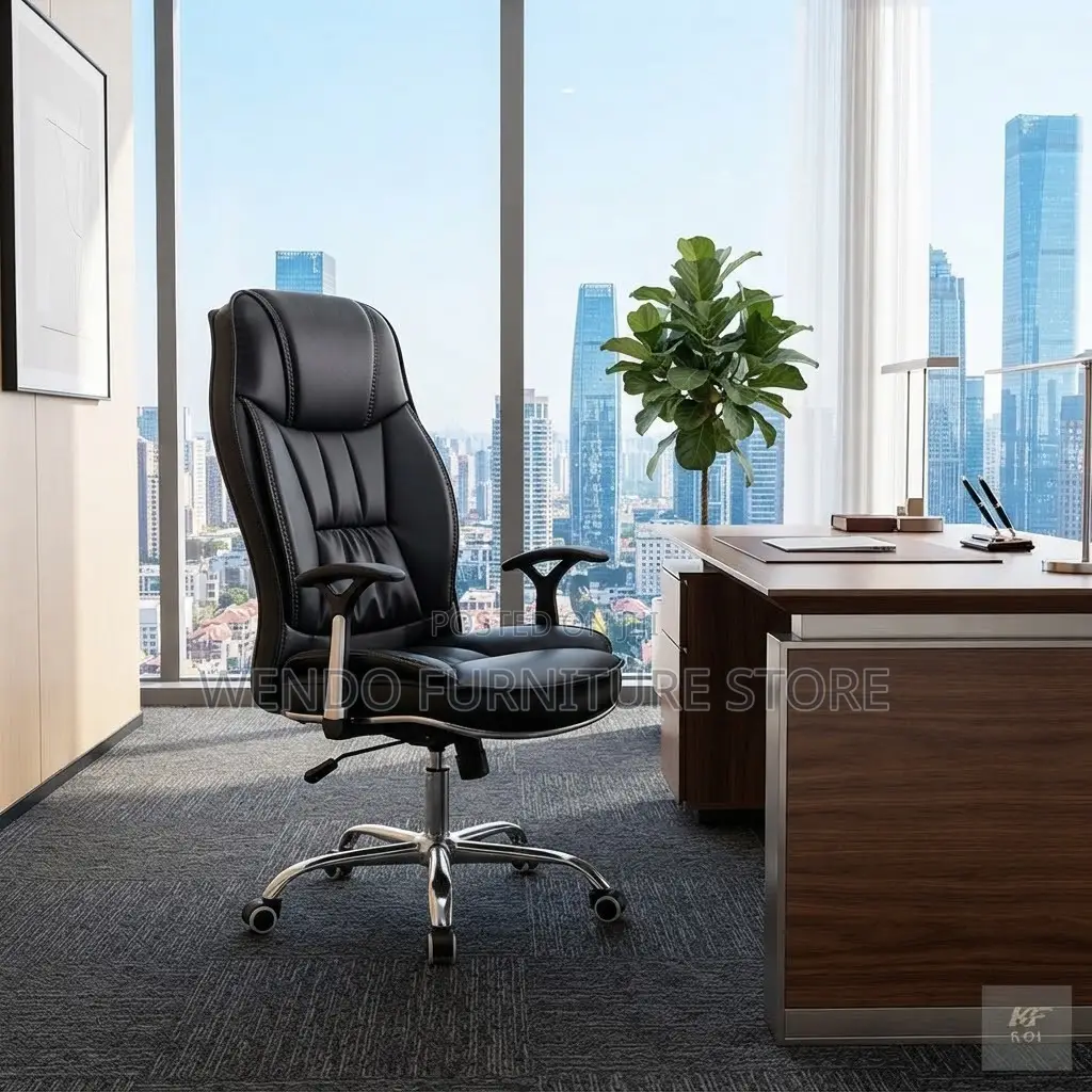 Office Chairs; High Recliner Backrest Office Leather Chairs