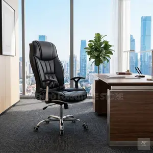 Office Chairs; High Recliner Backrest Office Leather Chairs