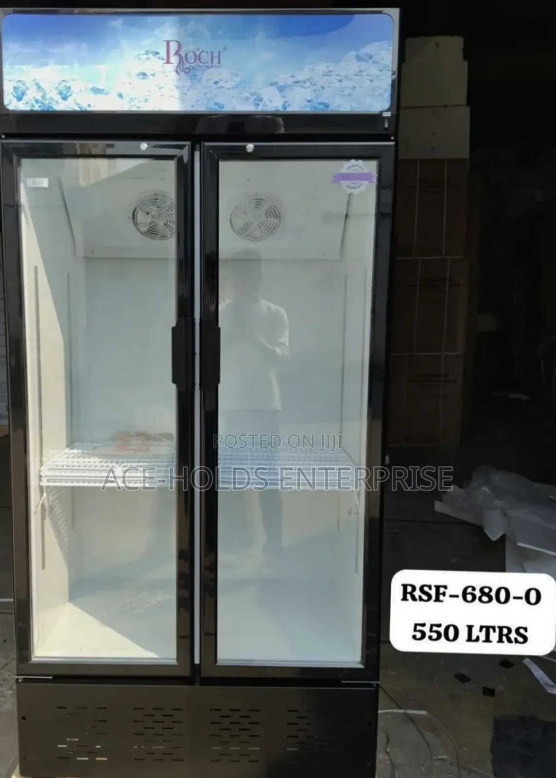 505 Litres Roch Vertical Showcase: RSF-680-O (SIDE BY SIZE) Fridge
