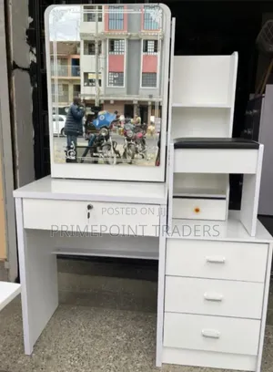 Dressing Table,Stylish White Dressing Table With Mirror