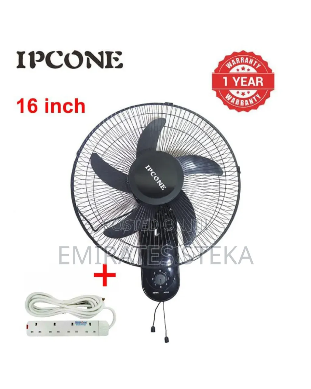 Ipcone 16 Wall Fan With Extension