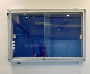 90cmx60cm Lockable Glass Notice Board for Corporate Offices