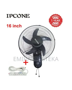 IPCONE Wall Fan 16" – 3 Speeds, Adjustable Tilt, Powerful Airflow