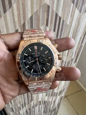 Breitling Chronomat B01 42 Mm Rose Gold Black Dial Watch