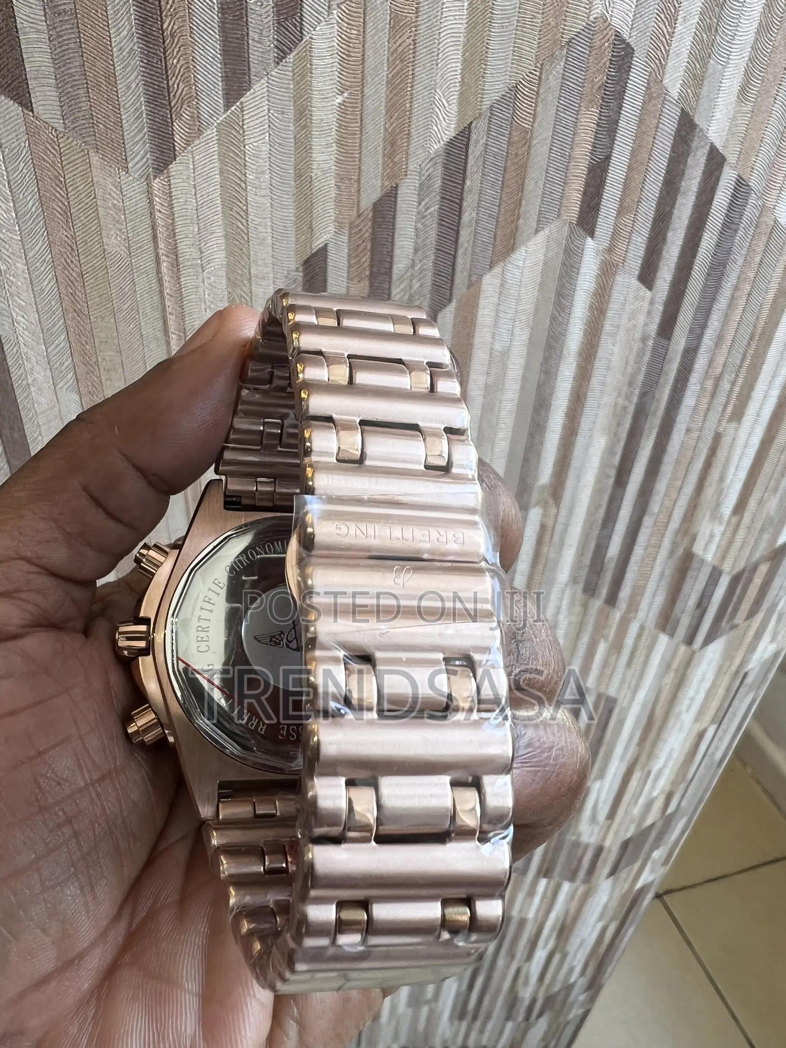 Breitling Chronomat B01 42 Mm Rose Gold Black Dial Watch