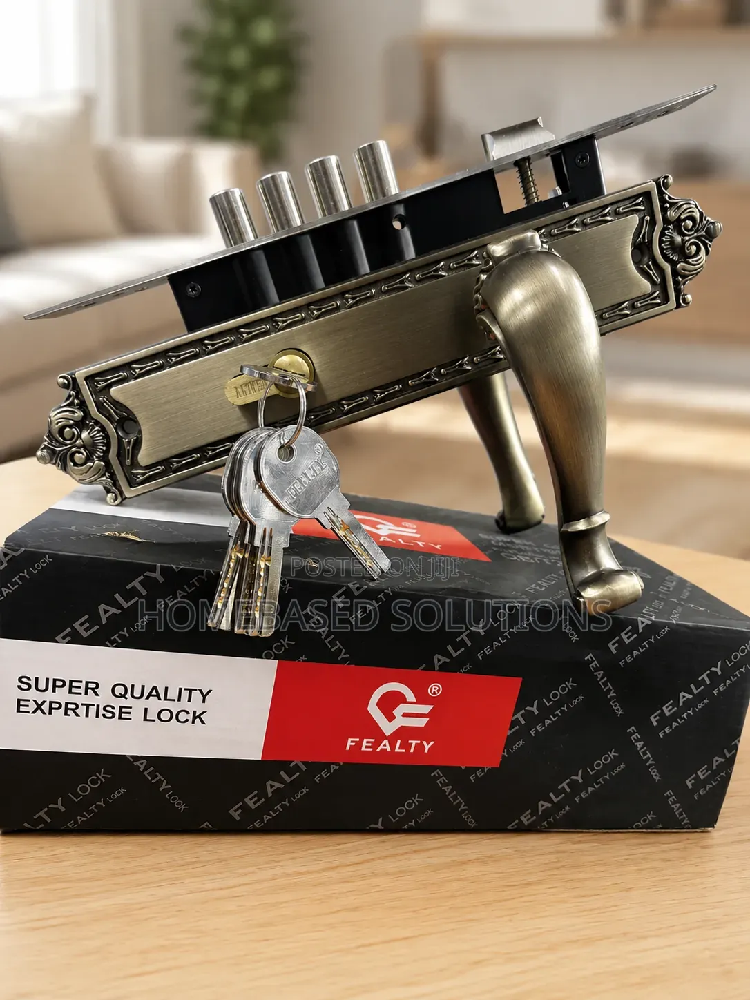 Steel Door Lock With 5 Keys - Fealty