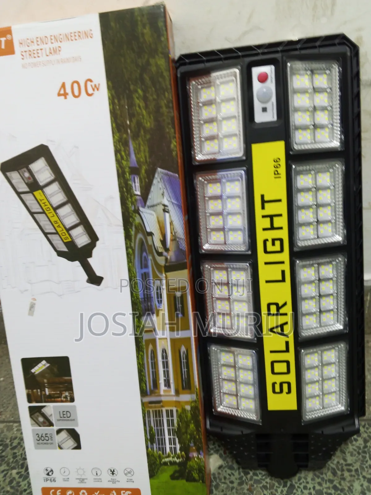 JSOT 400W Solar Street Light With Solar Panel & Remote