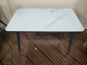 Marble Effect Glass Dining Table