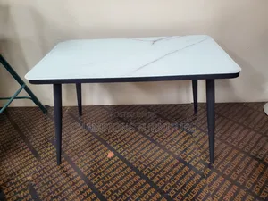 Marble Effect Glass Dining Table