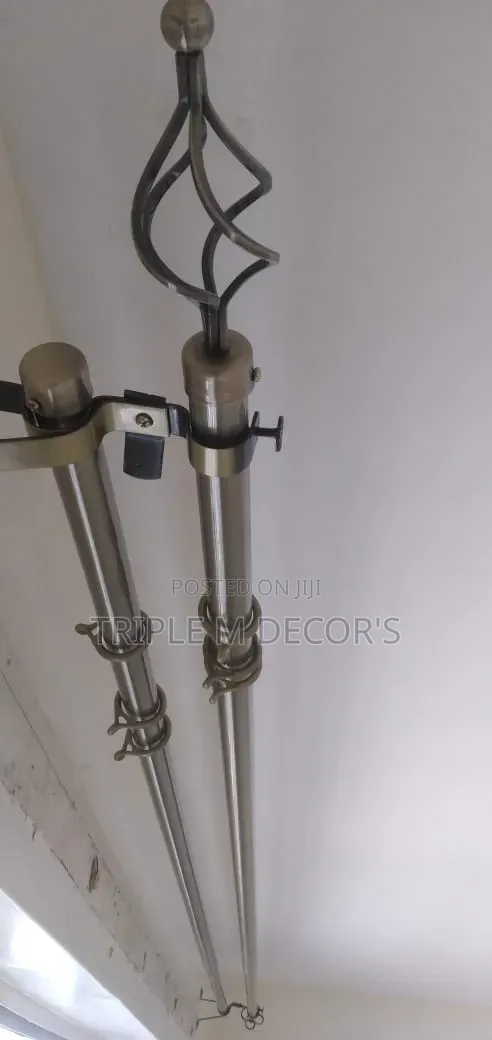 Complete Adjustable Curtain Rod Set (Includes Rings, Brackets & Caps)