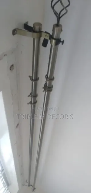 Complete Adjustable Curtain Rod Set (Includes Rings, Brackets & Caps)