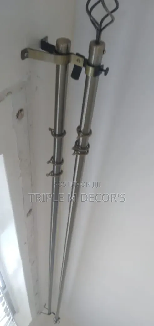 Complete Adjustable Curtain Rod Set (Includes Rings, Brackets & Caps)