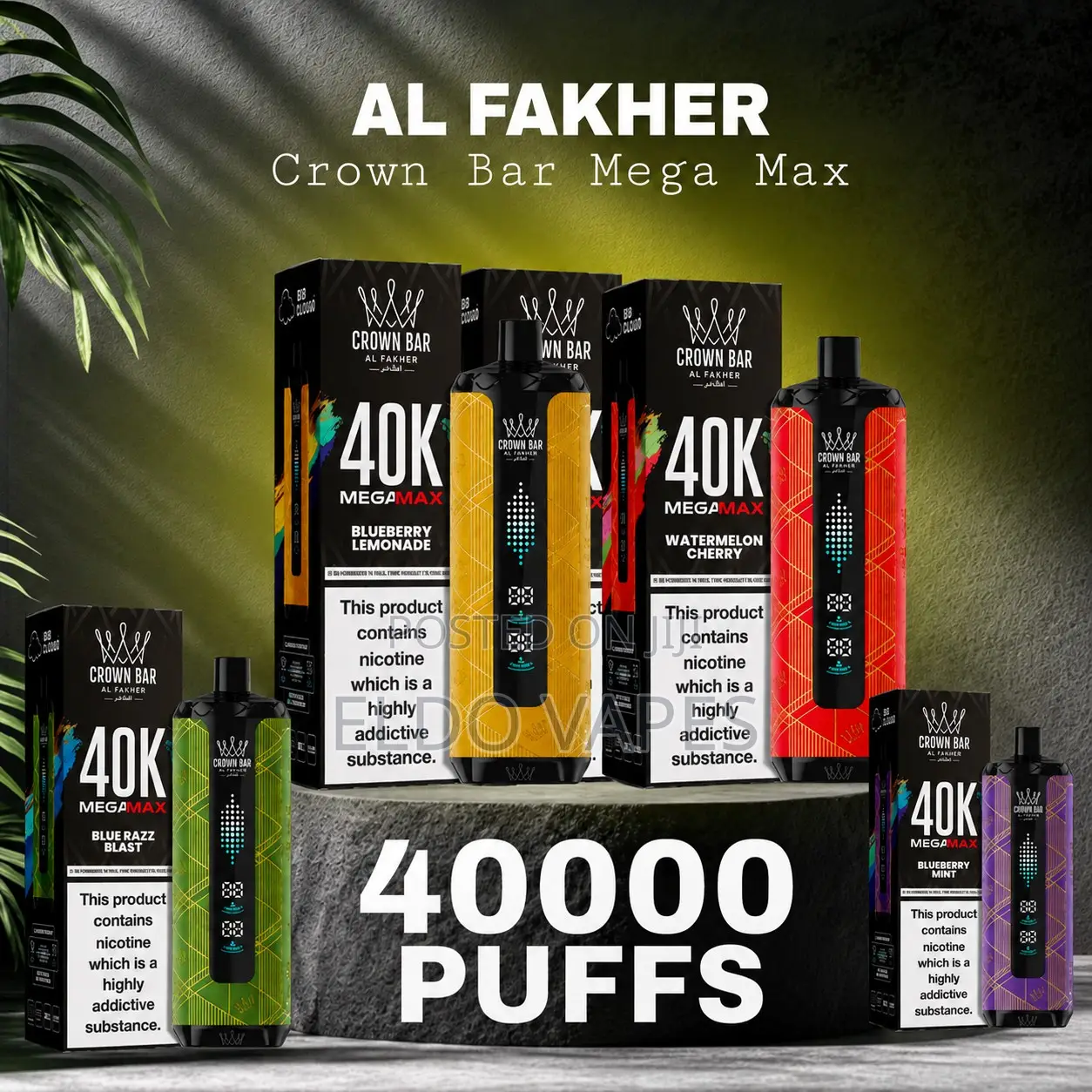 Al Fakher Crown Bar Mega Max 40,000 Puffs