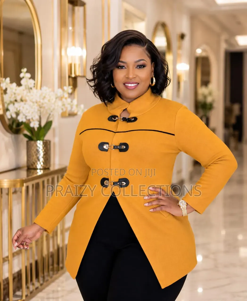 Elegant Women Cardigan Jacket🔥 Beautiful Buckle-Detail Sweater Jacket