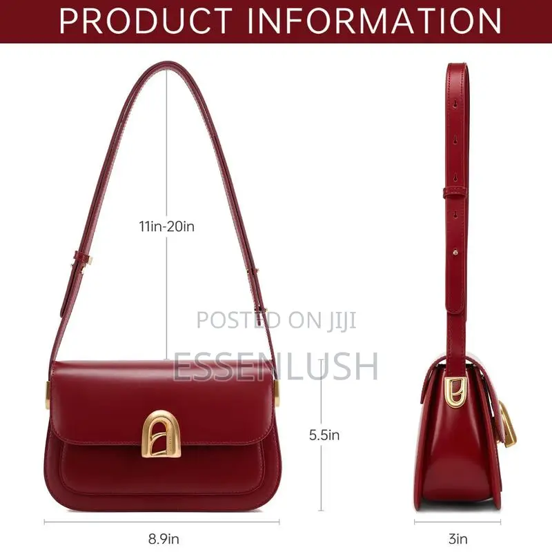 Minimalist Leather Flap Crossbody Bag – Smart Casual & Evening Wear
