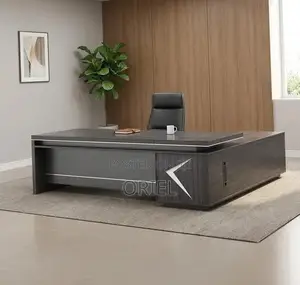 Office Desk : Modern 1.8m L-Shaped Executive Elegant Desk