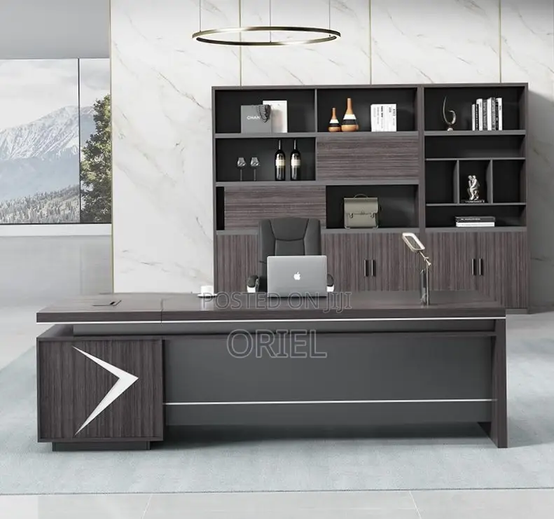 Office Desk : Modern 1.8m L-Shaped Executive Elegant Desk