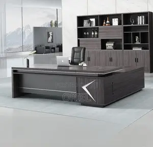 Office Desk : Modern 1.8m L-Shaped Executive Elegant Desk