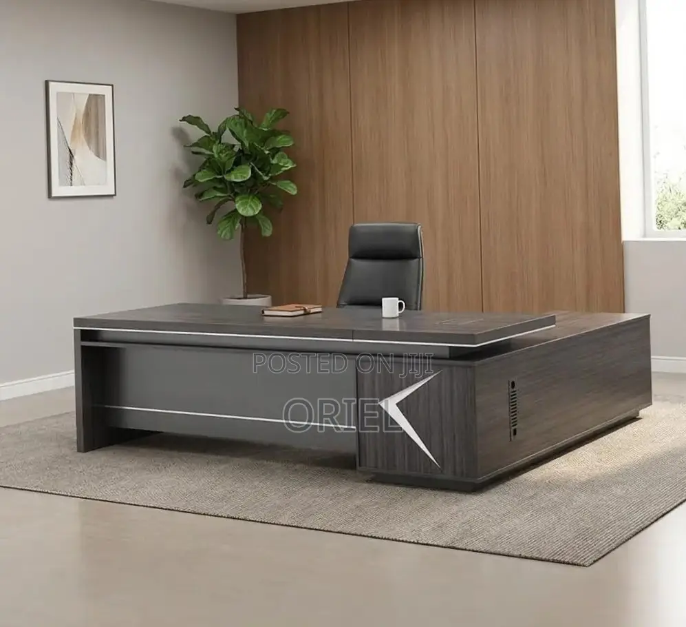 Office Desk : Modern 1.8m L-Shaped Executive Elegant Desk