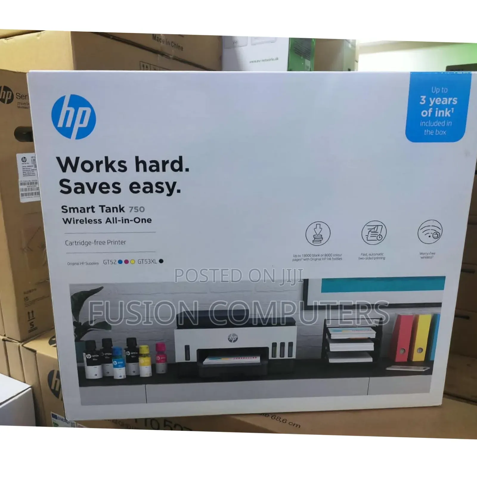 HP Smart Tank 750 All-in-One Auto Duplex WiFi, With ADF, Print, Scan &