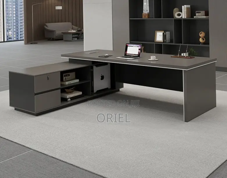 Office Desk : Modern 1.8m L-Shaped Executive Elegant Desk