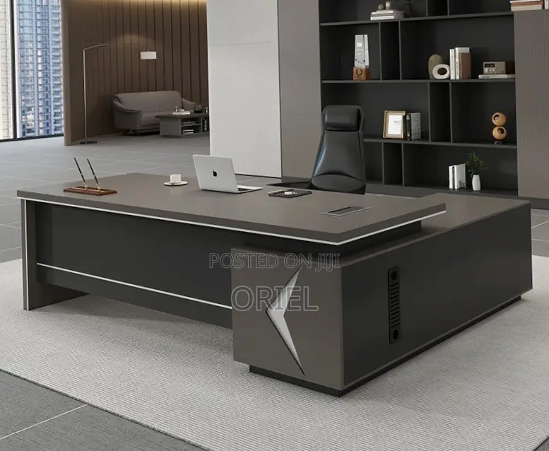 Office Desk : Modern 1.8m L-Shaped Executive Elegant Desk