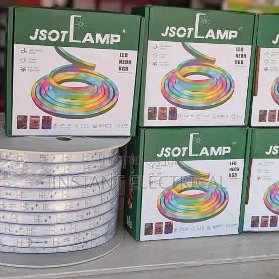 JSOTLAMP 10m RGB LED Neon Strip Light Remote App Control